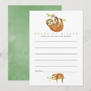 Invitation Conseils de Baby Shower sur le thème de la paresse