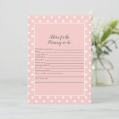 Invitation Conseils De Bow Rose Simple Pour New Mom Game (Debout devant)