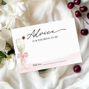 Invitation Conseils de Champagne pour la mariée pour la fête