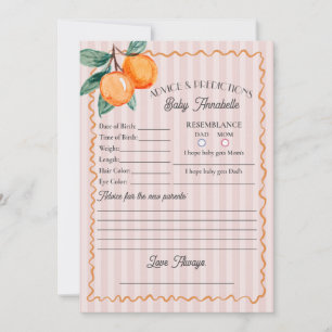 Invitation Conseils de douche Citrus pour bébé Pink Little Cu