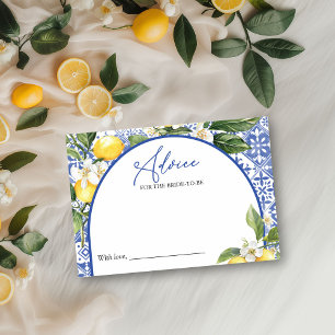 Invitation Conseils de douche nuptiale au citron pour la cart