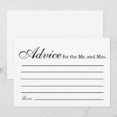 Invitation Conseils de douche nuptiale douche nuptiale (Devant / Derrière)