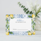 Invitation Conseils de Fête des mariées de Squeeze pour la ca (Debout devant)