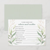 Invitation Conseils de feuillage et vœux pour la mariée et le (Devant / Derrière)