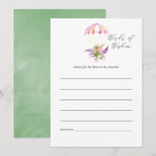 Invitation Conseils de parachute de bouquet floral pour bébé
