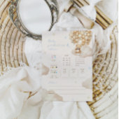 Invitation Conseils de prédictions Teddy Bear Baby shower Jeu