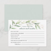 Invitation Conseils de verdure et vœux pour le nouveau M. et  (Devant / Derrière)