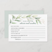 Invitation Conseils de verdure et vœux pour les nouveaux M. e (Devant / Derrière)