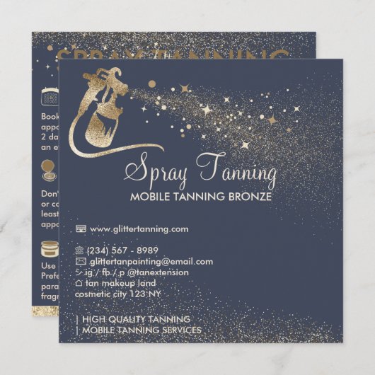 Invitation Conseils d'instruction de la Marine Spray Tan (Devant / Derrière)