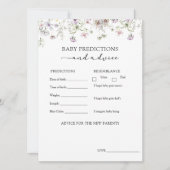 Invitation Conseils et prédictions pour bébé Fleur sauvage po (Devant)