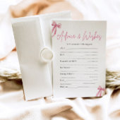 Invitation Conseils et souhaits de Fête des mariées de Bow ro