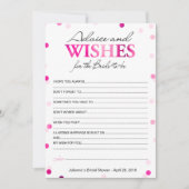 Invitation Conseils et souhaits de Fête des mariées | Magenta (Devant)