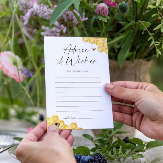 Invitation Conseils et souhaits Honey Bee Fête des mariées Ca