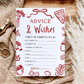 Invitation Conseils et souhaits sur le Baby shower italien