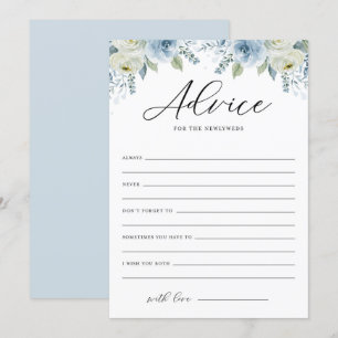 Invitation Conseils floraux aquarelle bleue pour les jeunes m