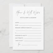 Invitation Conseils HARLOW et vœux de bonheur pour les mariés (Devant)