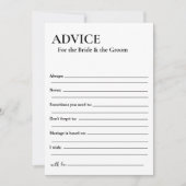 Invitation Conseils minimalistes pour les mariés (Devant)