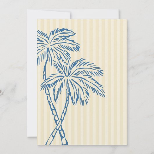 Invitation Conseils pour bébé Palm Springs Beach Douche pour (Dos)