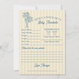 Invitation Conseils pour bébé Palm Springs Beach Douche pour