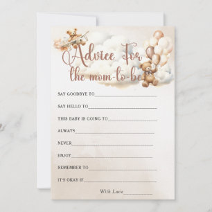 Invitation CONSEILS POUR LA FUTURE MAMAN Jeu de Baby Shower O