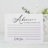 Invitation Conseils pour la mariée à être Fête des mariées -  (Debout devant)