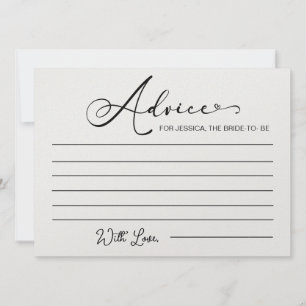 Invitation Conseils pour la mariée à être Fête des mariées - 