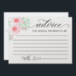 Invitation Conseils pour la mariée à être Fête des mariées -<br><div class="desc">Conseils pour la mariée à être Fête des mariées - Cartes de conseils</div>