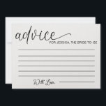 Invitation Conseils pour la mariée à être Fête des mariées -<br><div class="desc">Conseils pour la mariée à être Fête des mariées - Cartes de conseils</div>