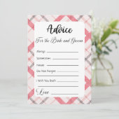 Invitation Conseils pour la mariée et la chambre rouge Plaid (Debout devant)