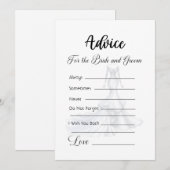 Invitation Conseils pour la robe de mariée des mariés (Devant / Derrière)