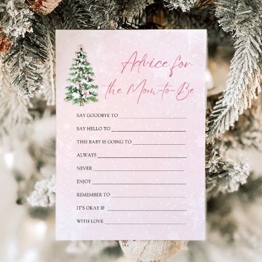 Invitation Conseils pour l'arbre de Noël pour la future maman