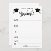 Invitation Conseils Pour Le Diplômé| Grand Casquette (Devant / Derrière)