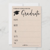 Invitation Conseils Pour Le Diplômé| Papier Kraft (Devant)