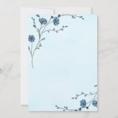 Invitation Conseils pour les fleurs bleues de la mariée et de (Dos)
