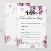 Invitation Conseils pour les fleurs de lavande de mariée et d (Devant / Derrière)