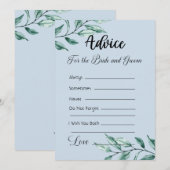 Invitation Conseils pour les mariés dans un décor de verdure (Devant / Derrière)
