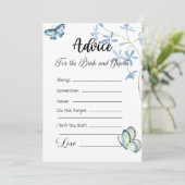 Invitation Conseils pour les papillons bleus de mariée et de  (Debout devant)