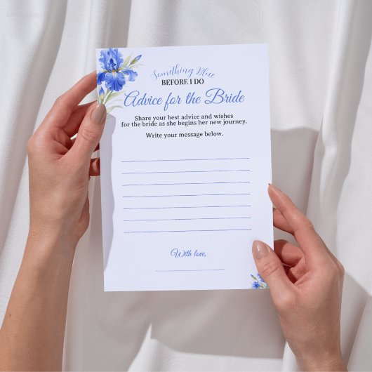Invitation Conseils Something Blue pour la mariée Shower nupt