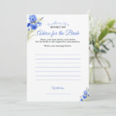 Invitation Conseils Something Blue pour la mariée Shower nupt (Debout devant)
