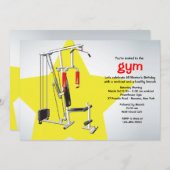 Invitation Conservation de l'invitation convenable de gymnase (Devant / Derrière)