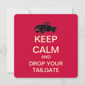 Invitation CONSERVER CALM Tailgate Graduation Party Invitatio (Devant)