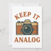 Invitation Conserver l'analogique (Devant)