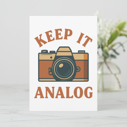 Invitation Conserver l'analogique (Debout devant)