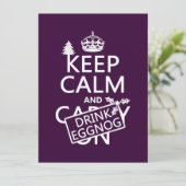 Invitation Conserver le calme et boire de l'eau (couleurs per (Debout devant)