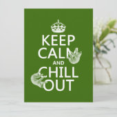 Invitation Conserver le calme et la fraîcheur (mince) (n'impo (Debout devant)