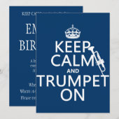 Invitation Conserver le calme et la trompette (n'importe quel (Devant / Derrière)