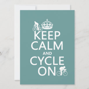 Invitation Conserver le calme et le cycle (en toute couleur)