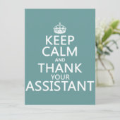 Invitation Conserver le calme et remercier votre assistant - (Debout devant)