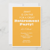 Invitation Conserver le calme - Golf Thème de retraite (Dos)
