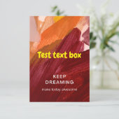 Invitation Conserver l'invitation au test de rêve (Debout devant)